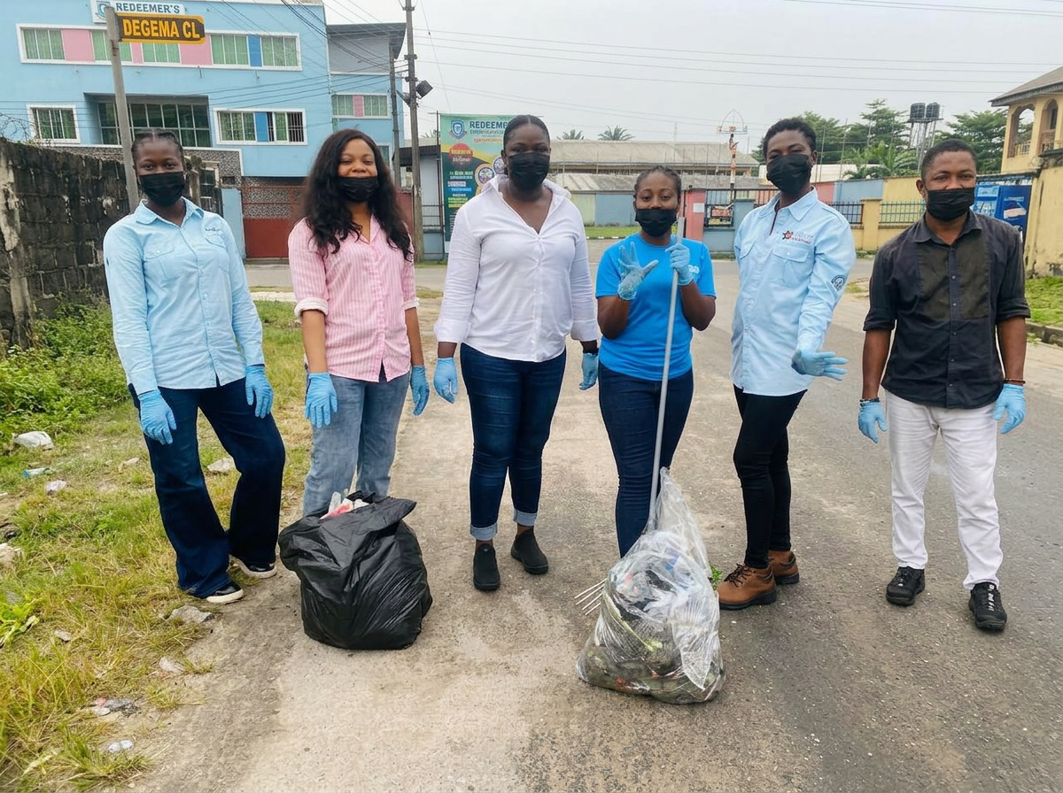 Kamharis Team Undertakes Community Cleanup Project